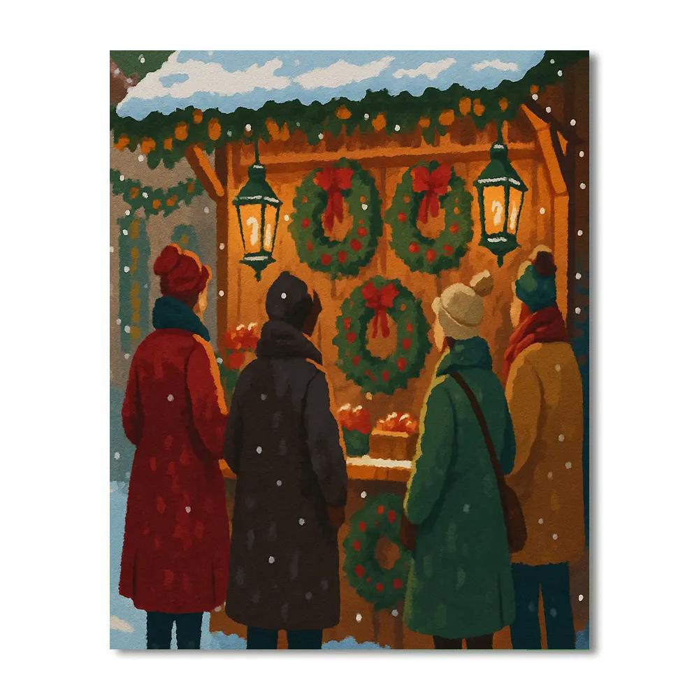 Market Of Wreaths paint by number