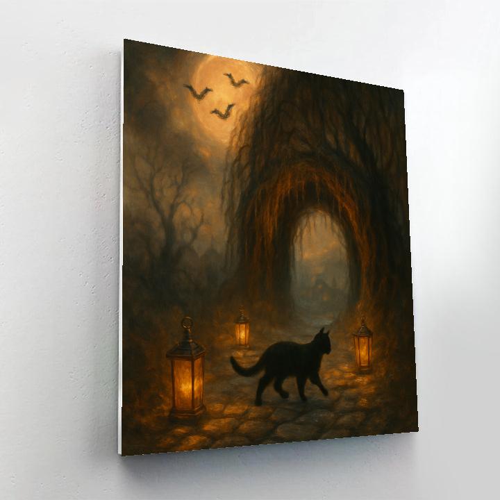Lantern Path To The Hollow Paint by numbers art
