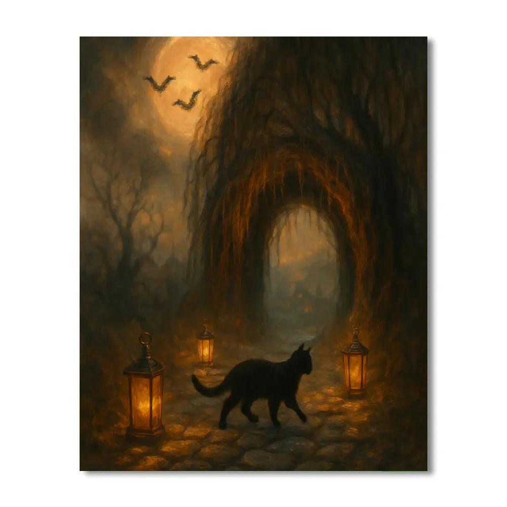 Lantern Path To The Hollow Paint by numbers art