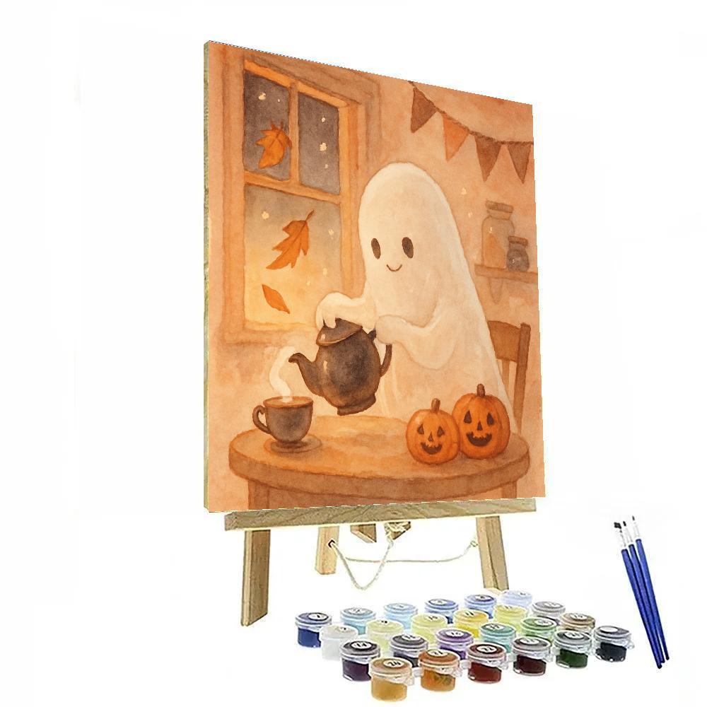 Tea With The Friendly Ghost paint by number