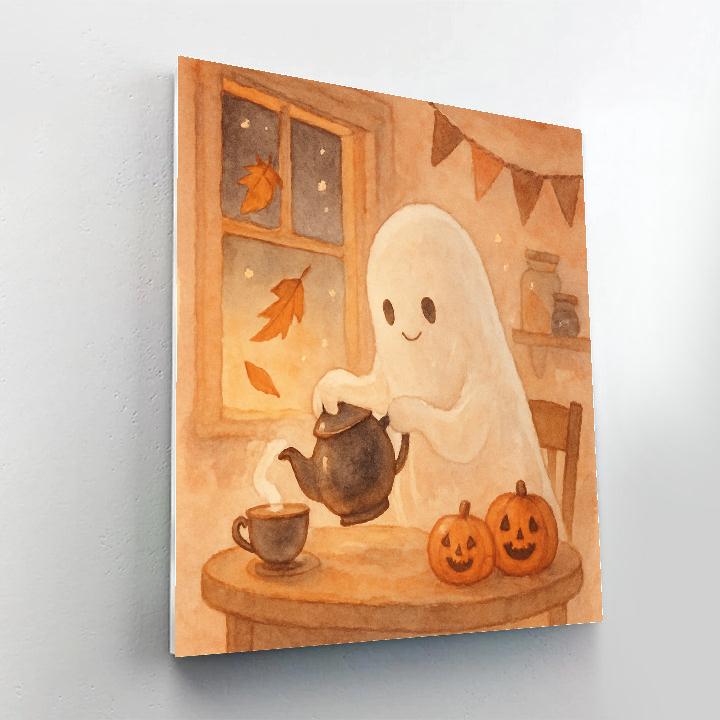 Tea With The Friendly Ghost paint by number