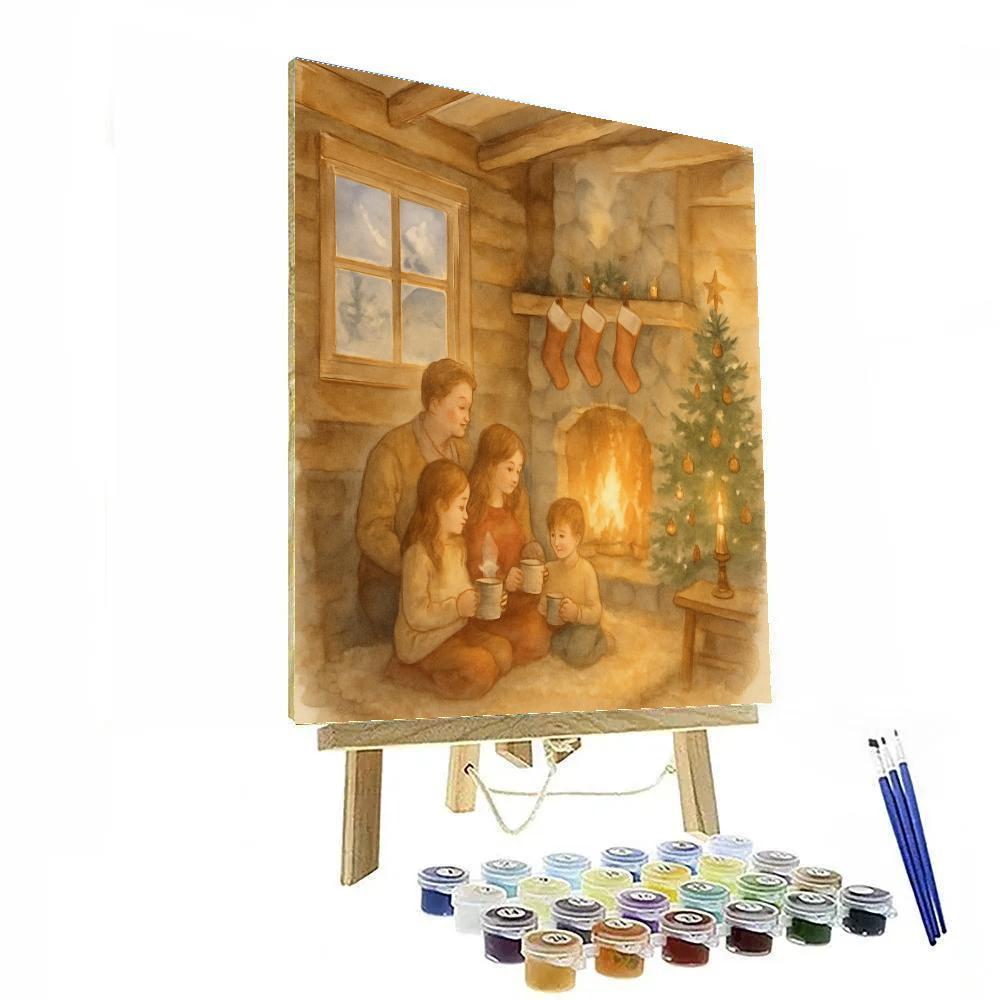 Cozy Cabin Hearthside Paint by numbers art