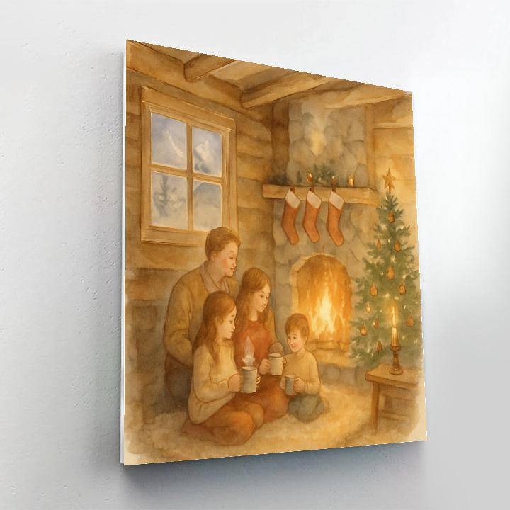 Cozy Cabin Hearthside Paint by numbers art