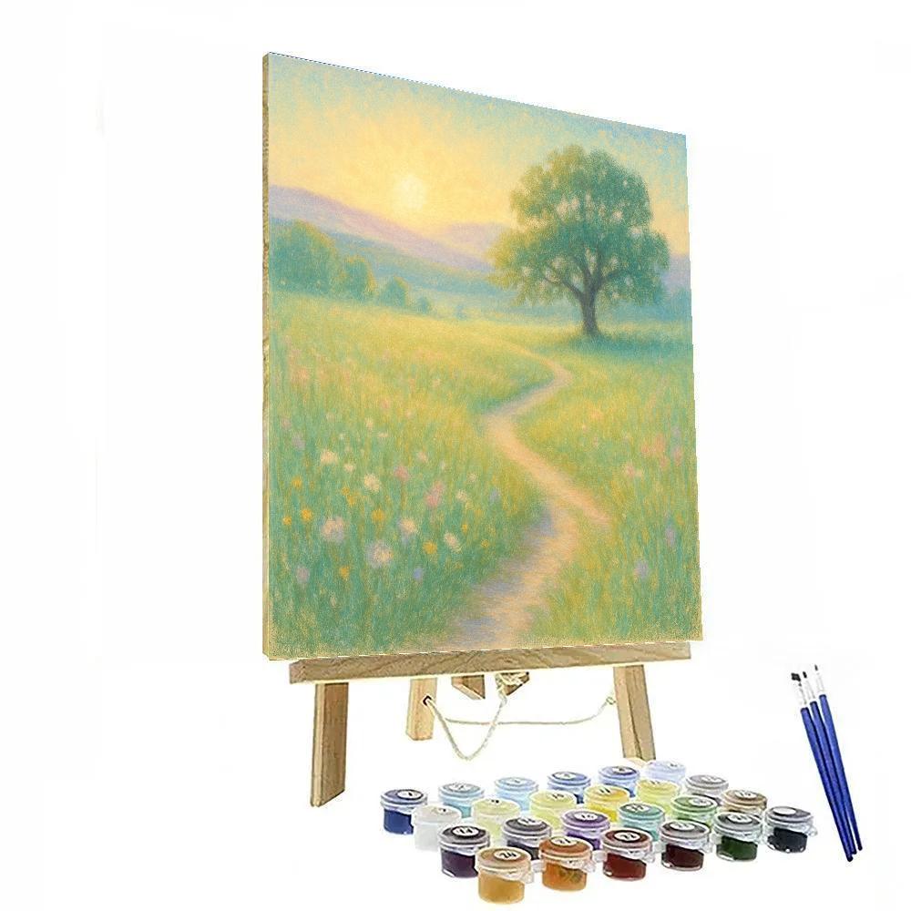 Sunlit Meadow Path Painting by numbers kit