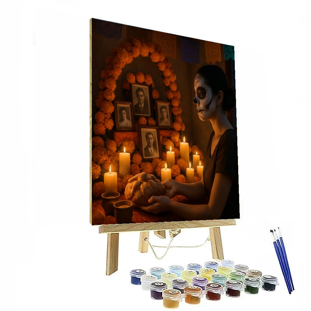 Día De Muertos Ofrenda Interior Numbered painting kits