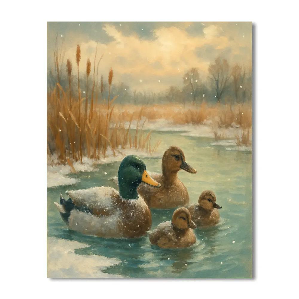 Ducks In January Thaw Paint by numbers kits