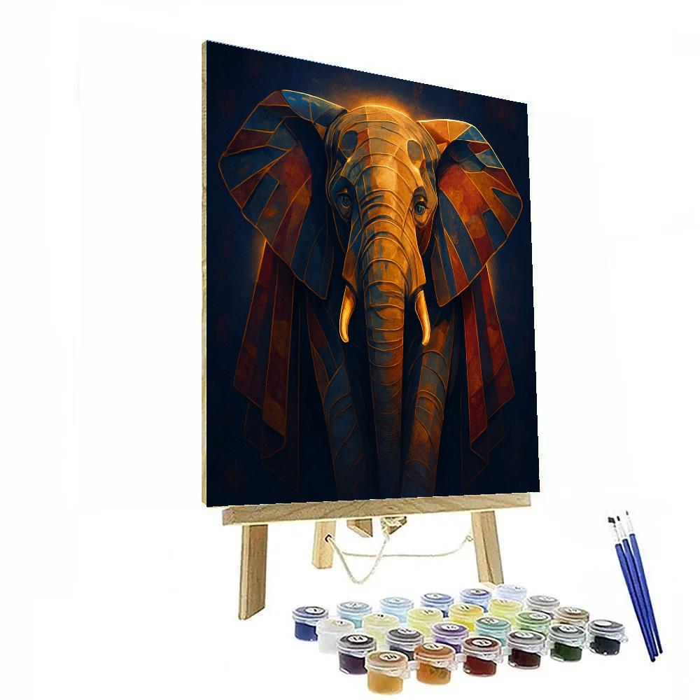 Gilded Elephant Sentinel Paint by numbers art