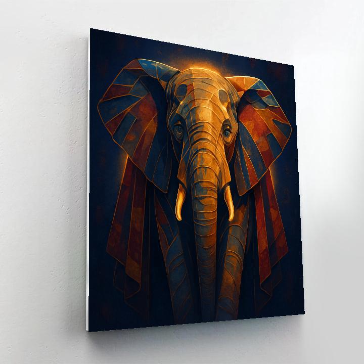 Gilded Elephant Sentinel Paint by numbers art