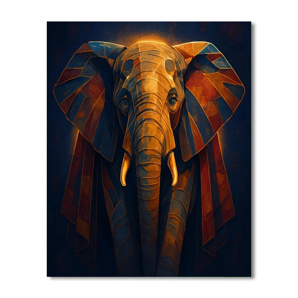Gilded Elephant Sentinel Paint by numbers art