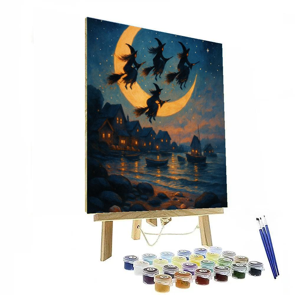 Witches Over Lantern Bay paint by numbers