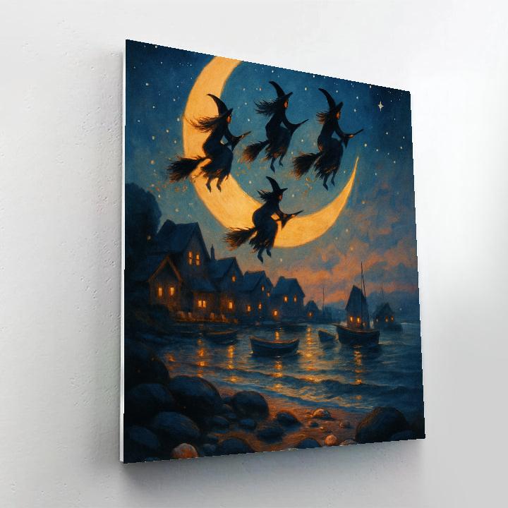 Witches Over Lantern Bay paint by numbers