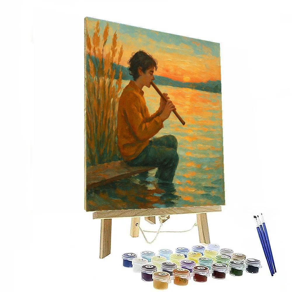 Golden Reed Serenade paint by number