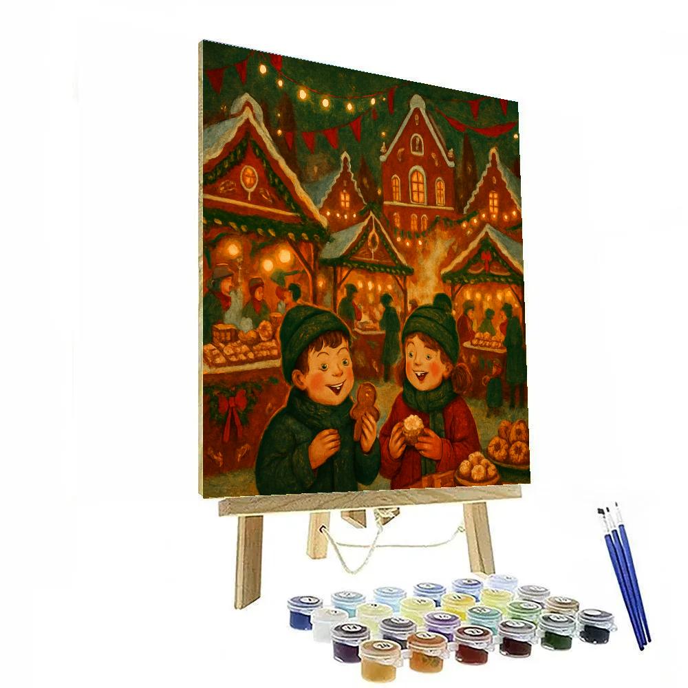 Gingerbread Market Stroll Paint by numbers kits