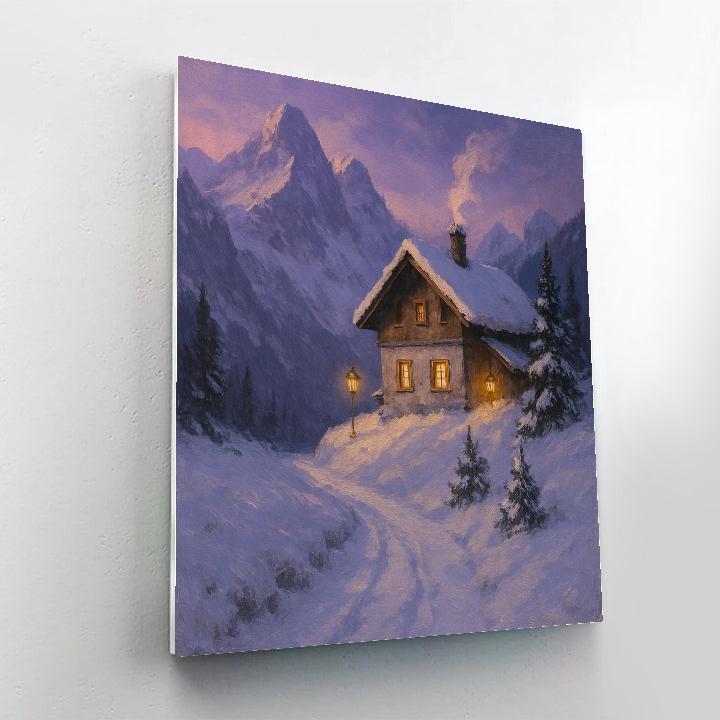 Alpine Lantern Chalet Paint by numbers art