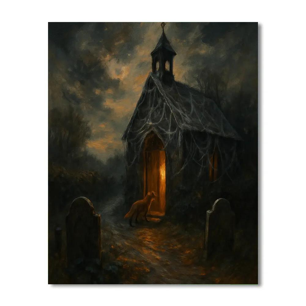 Cobweb Chapel On Hollow Lane Paint by numbers kits