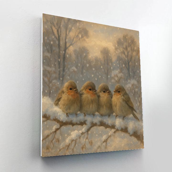 Snowy Finch Afternoon Numbered painting kits