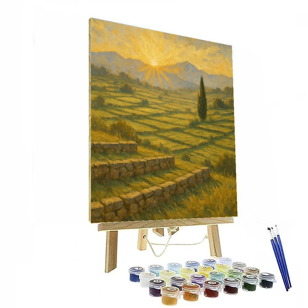 Sunrise Over Stone Terrace Paint by numbers kits