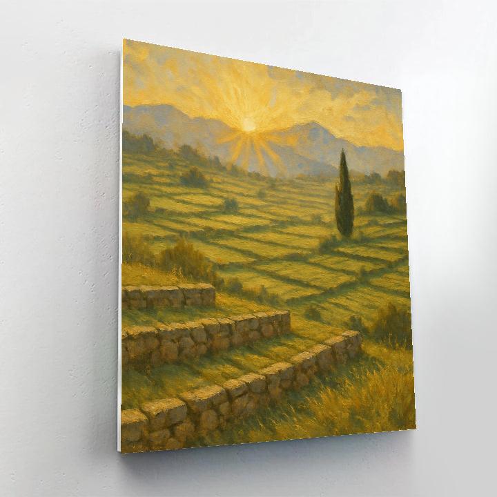 Sunrise Over Stone Terrace Paint by numbers kits
