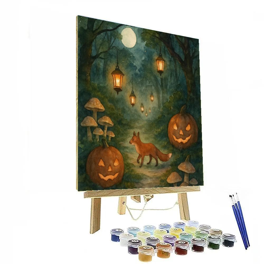Lanterns In The Enchanted Grove paint by color