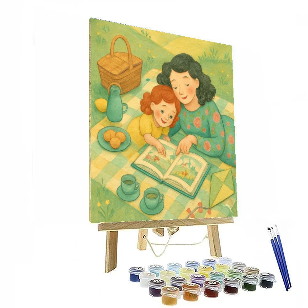 Picnic Blanket Storytime Number painting