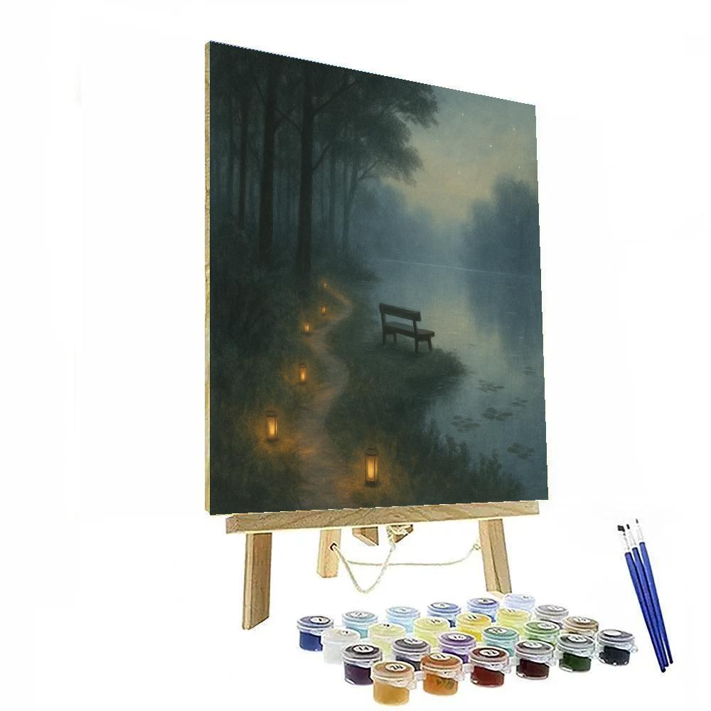 Foggy Lantern Path Paint by numbers kits