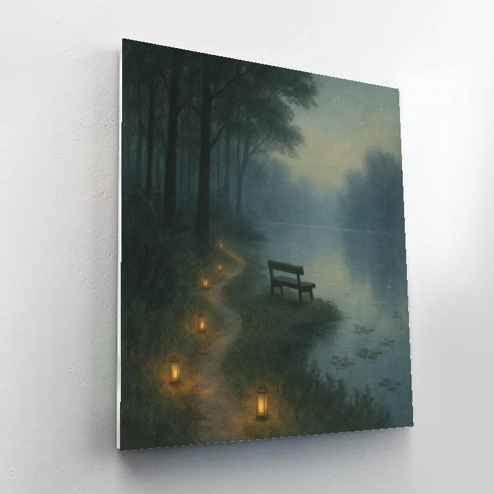 Foggy Lantern Path Paint by numbers kits