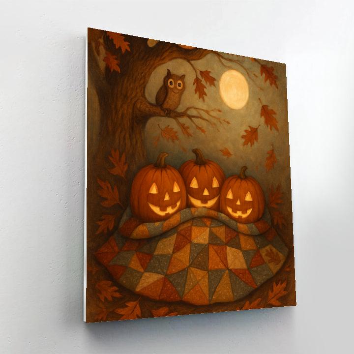 Patchwork Moonlight Quilt painting number kit