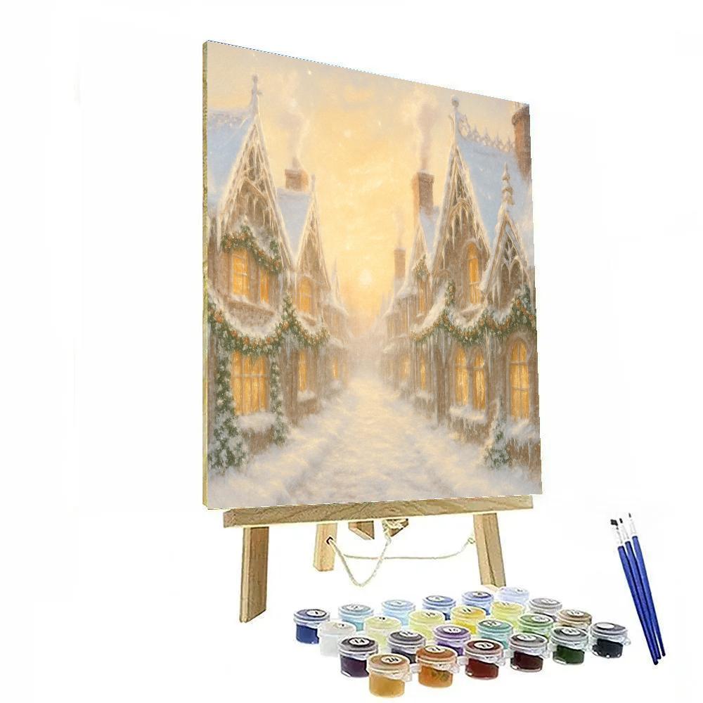 Icicle Cathedral Roofline Paint by numbers art