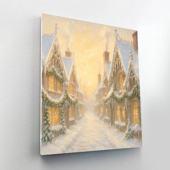 Icicle Cathedral Roofline Paint by numbers art