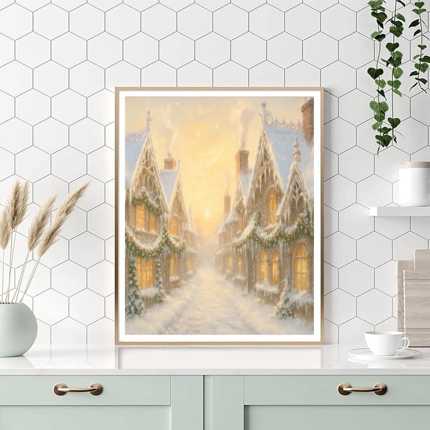 Icicle Cathedral Roofline Paint by numbers art