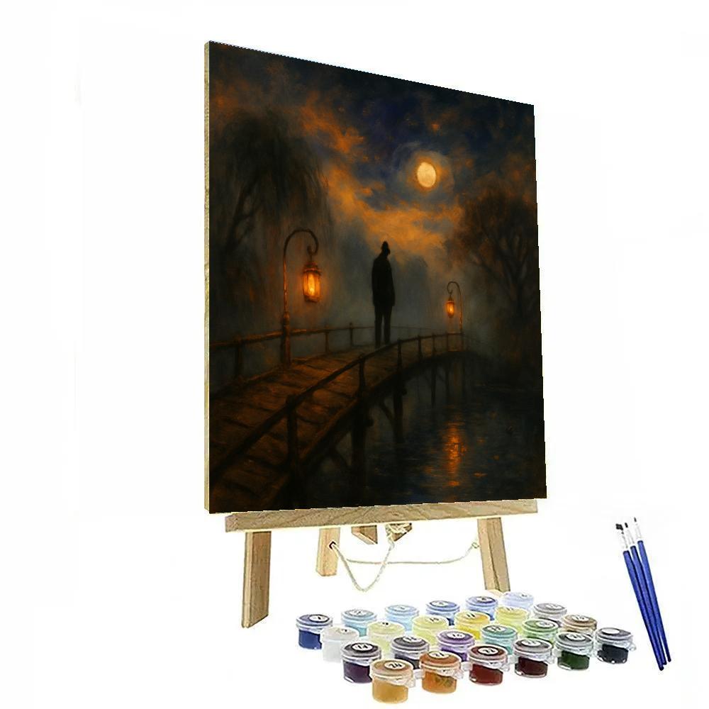 Fogbound Lantern Bridge Number painting