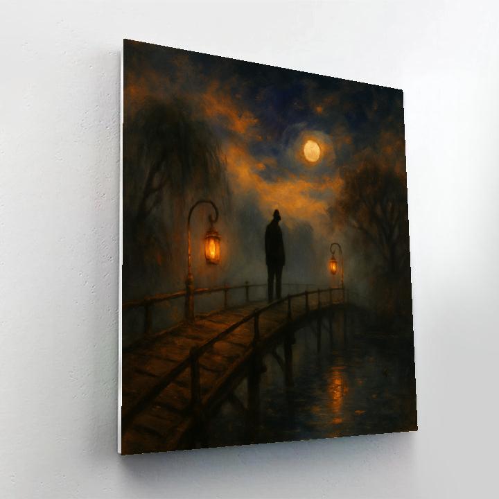 Fogbound Lantern Bridge Number painting