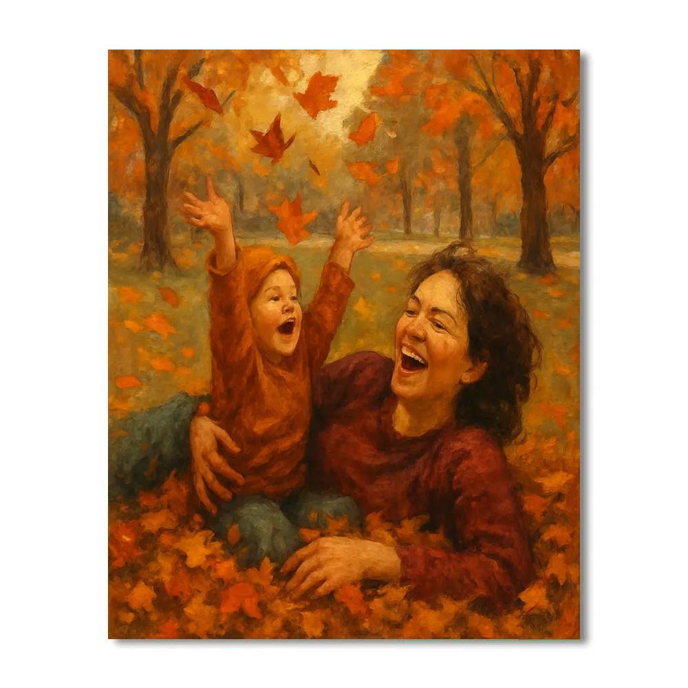 Autumn Leaf Blanket Number painting