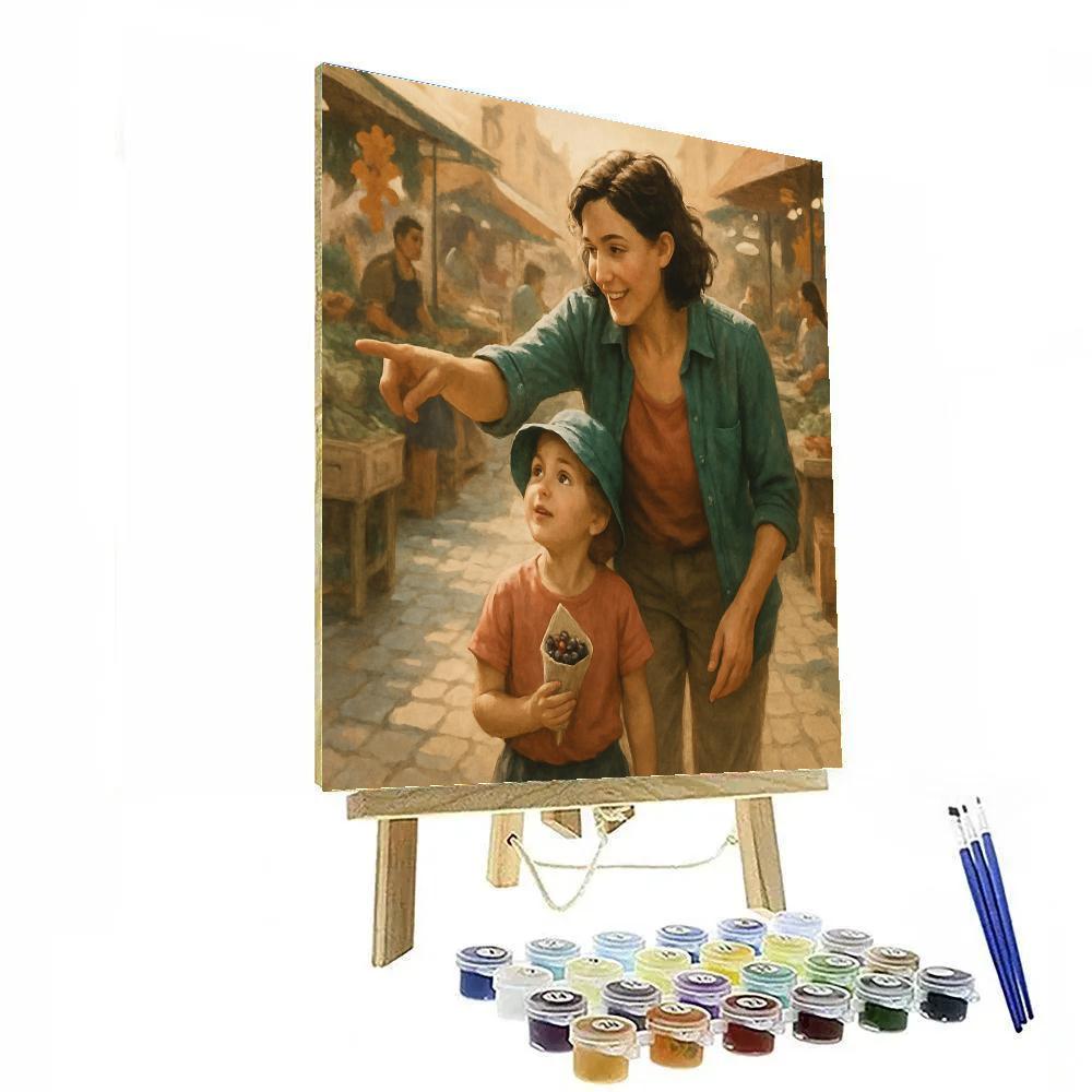 Market Morning Hand In Hand paint by numbers