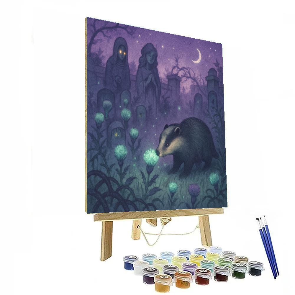 Midnight Garden Of Thistle Lanterns Number painting