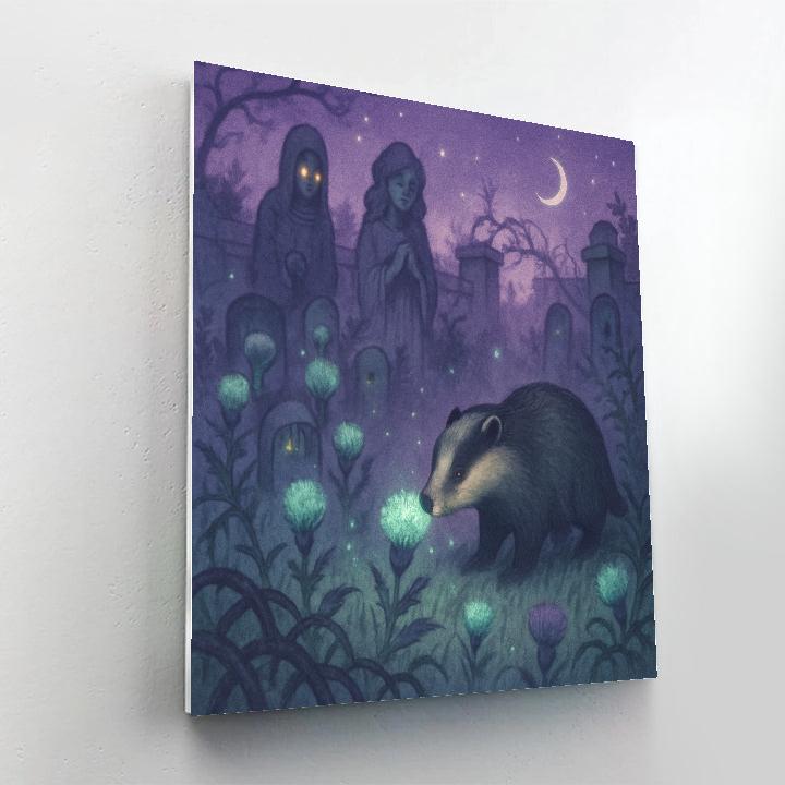 Midnight Garden Of Thistle Lanterns Number painting