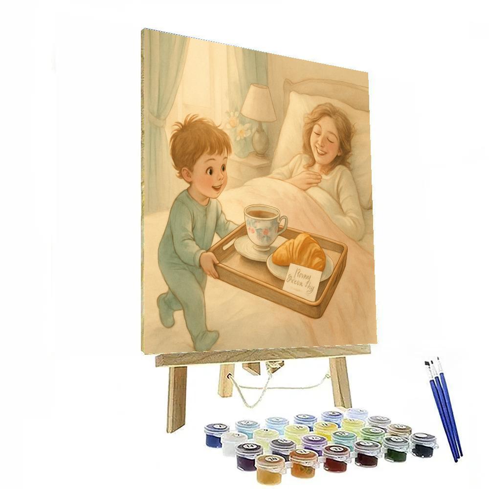 Hospitality Breakfast In Bed Surprise Number painting