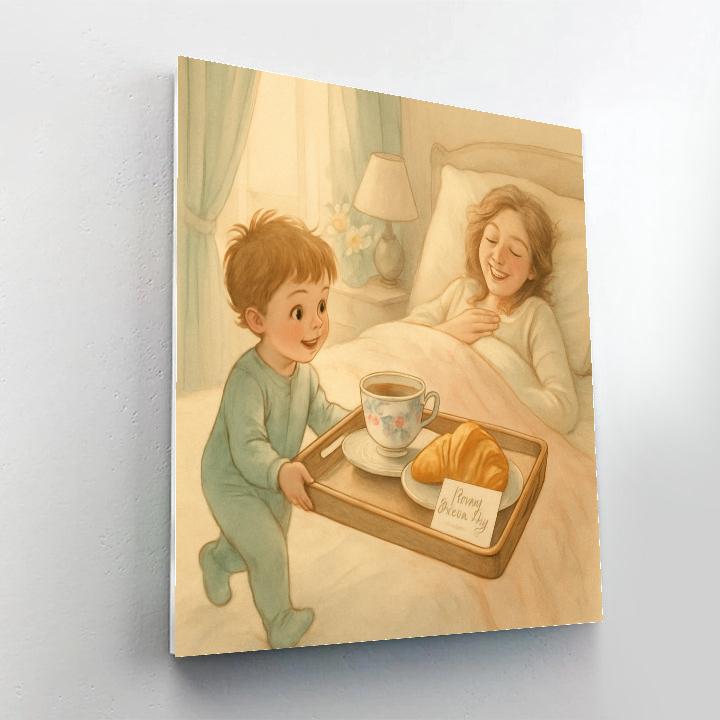 Hospitality Breakfast In Bed Surprise Number painting