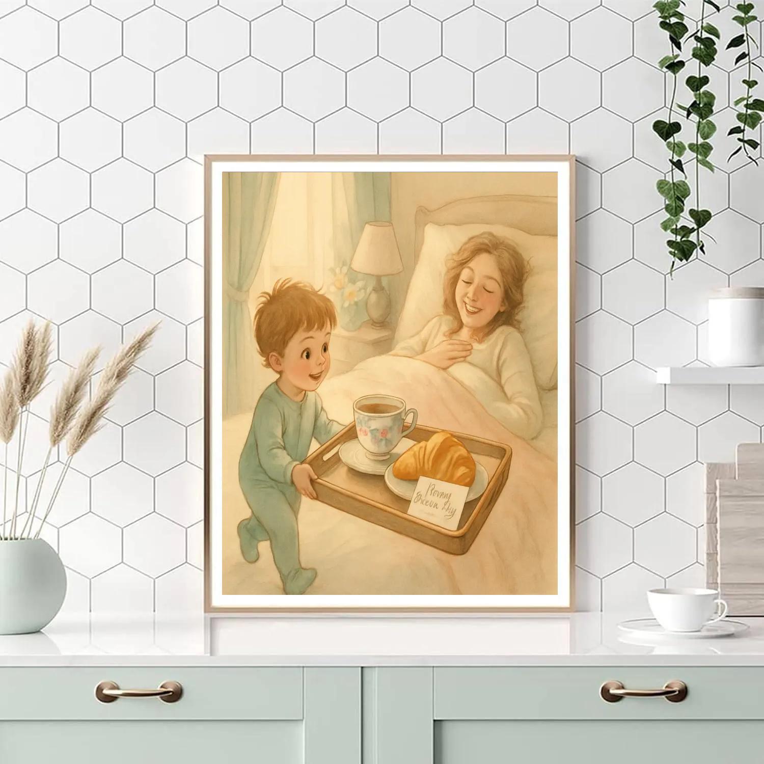 Hospitality Breakfast In Bed Surprise Number painting