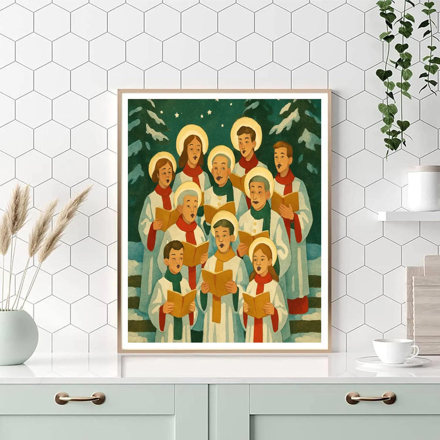 Midnight Snow Choir Numbered painting kits