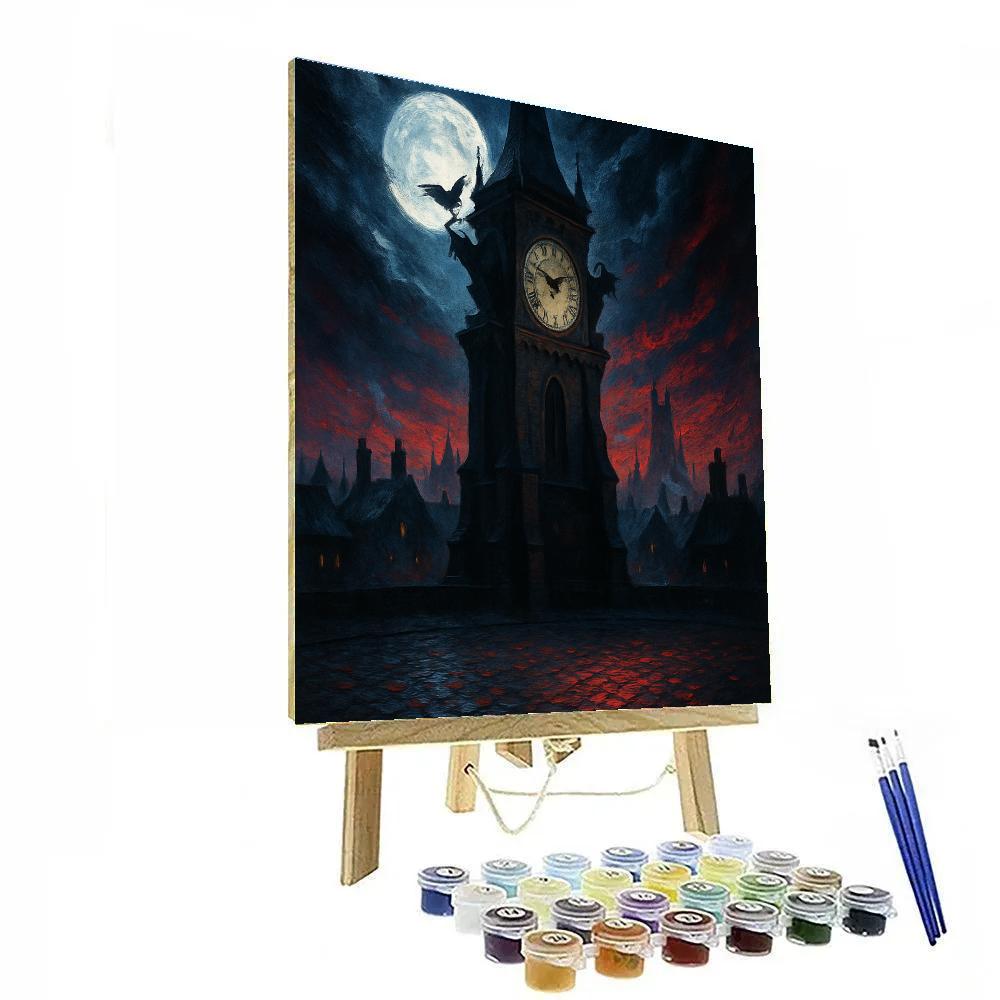 Clocktower At Witching Hour painting number kit