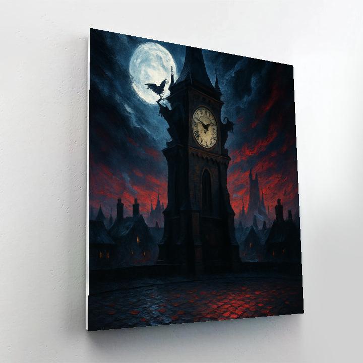 Clocktower At Witching Hour painting number kit