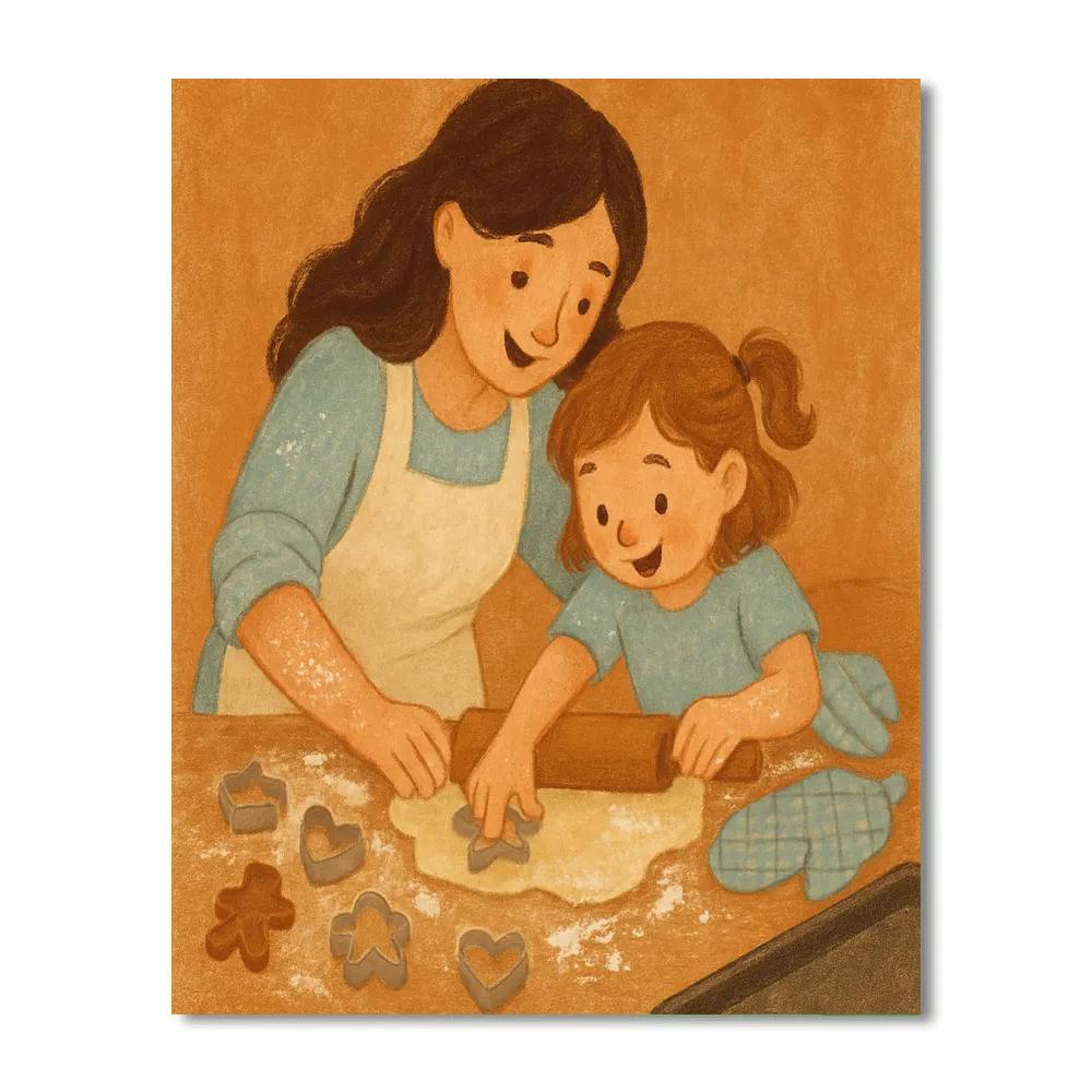 Baking Cookie Blueprint Number painting