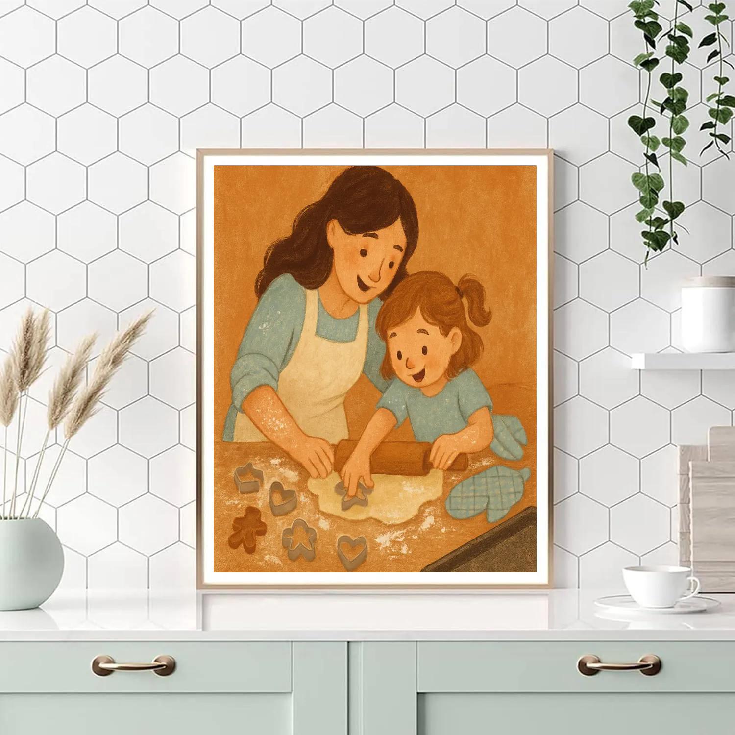 Baking Cookie Blueprint Number painting