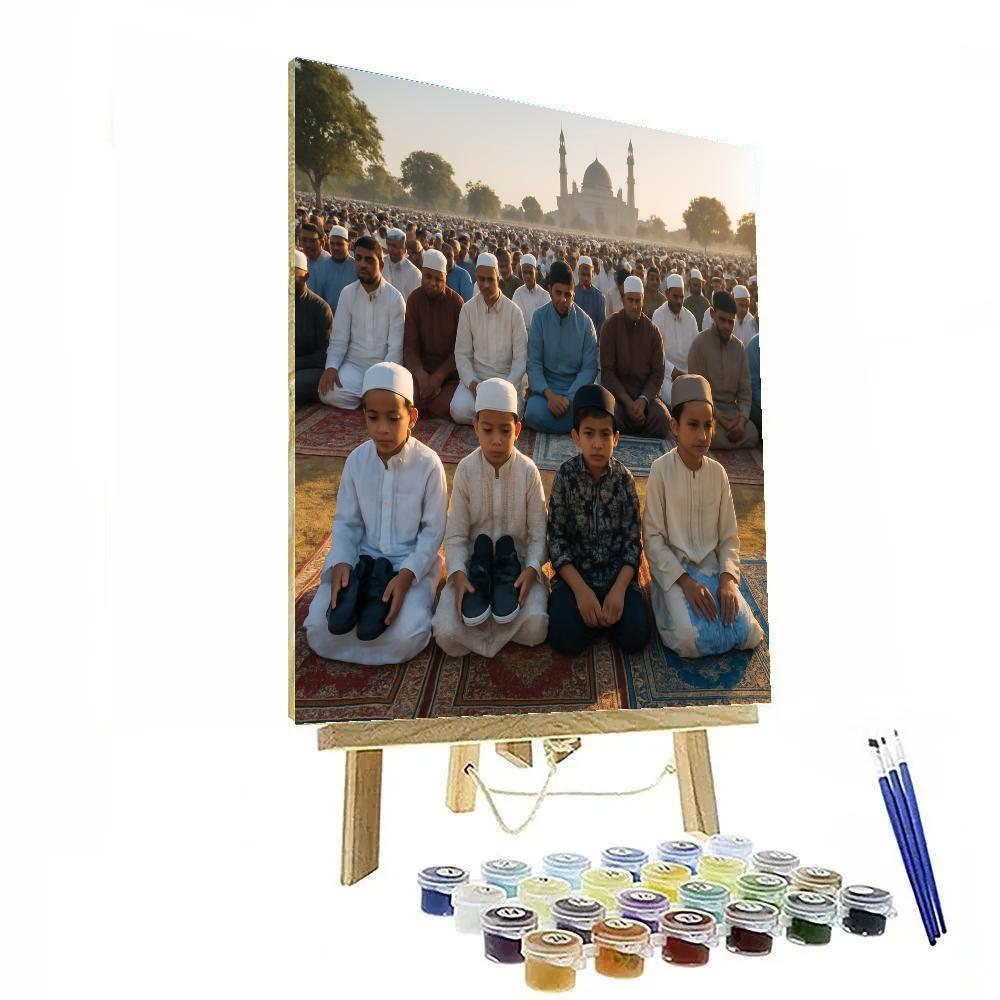 Eid Al Fitr Morning Prayers paint by number