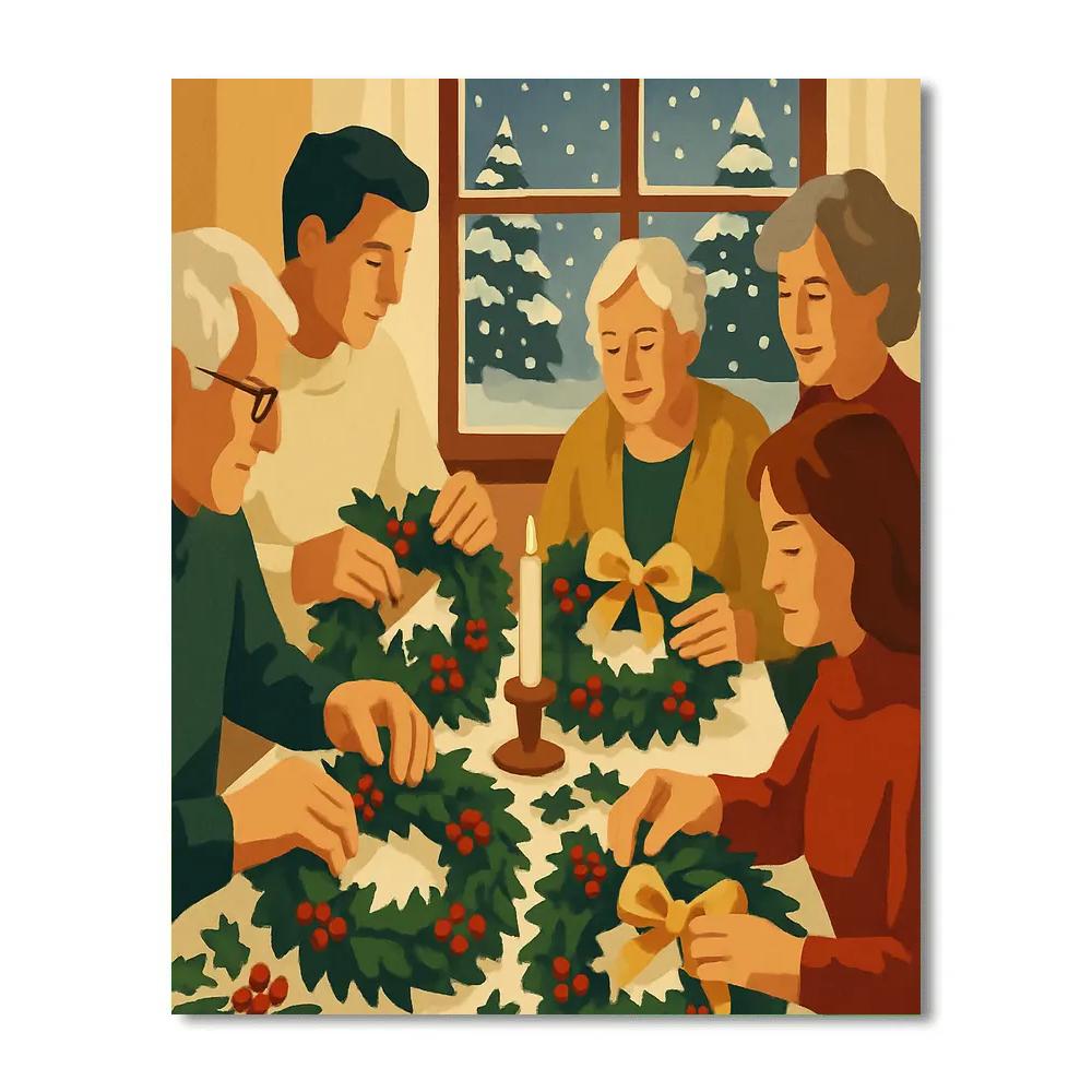Wreath Makers DIY paint by numbers