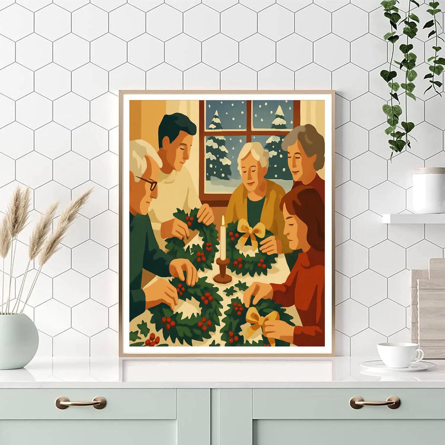 Wreath Makers DIY paint by numbers
