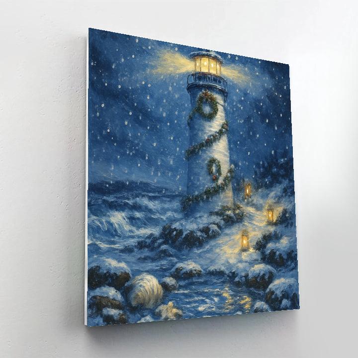 Holiday Lighthouse Beacon painting number kit