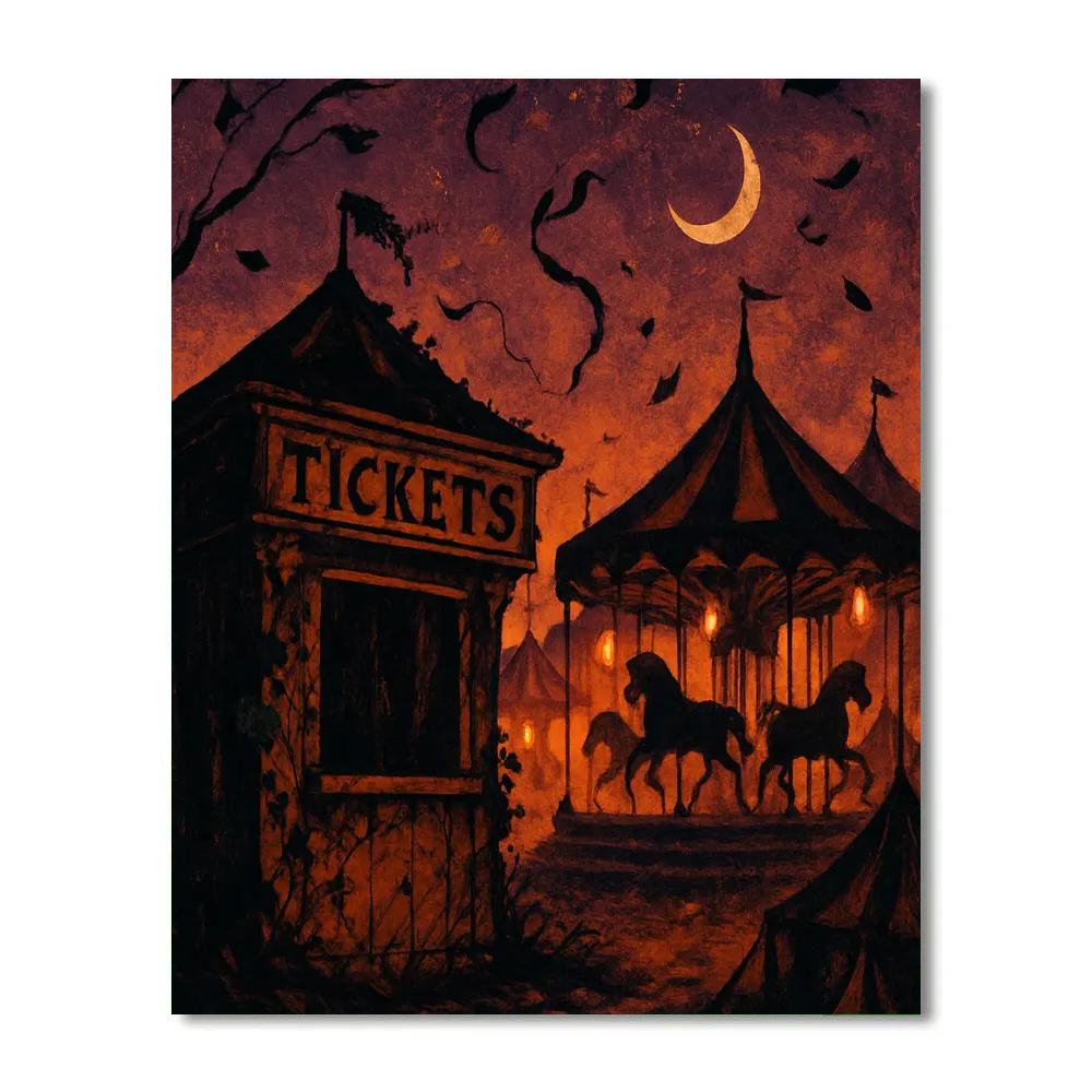 Spectral Carnival At Dusk paint by color