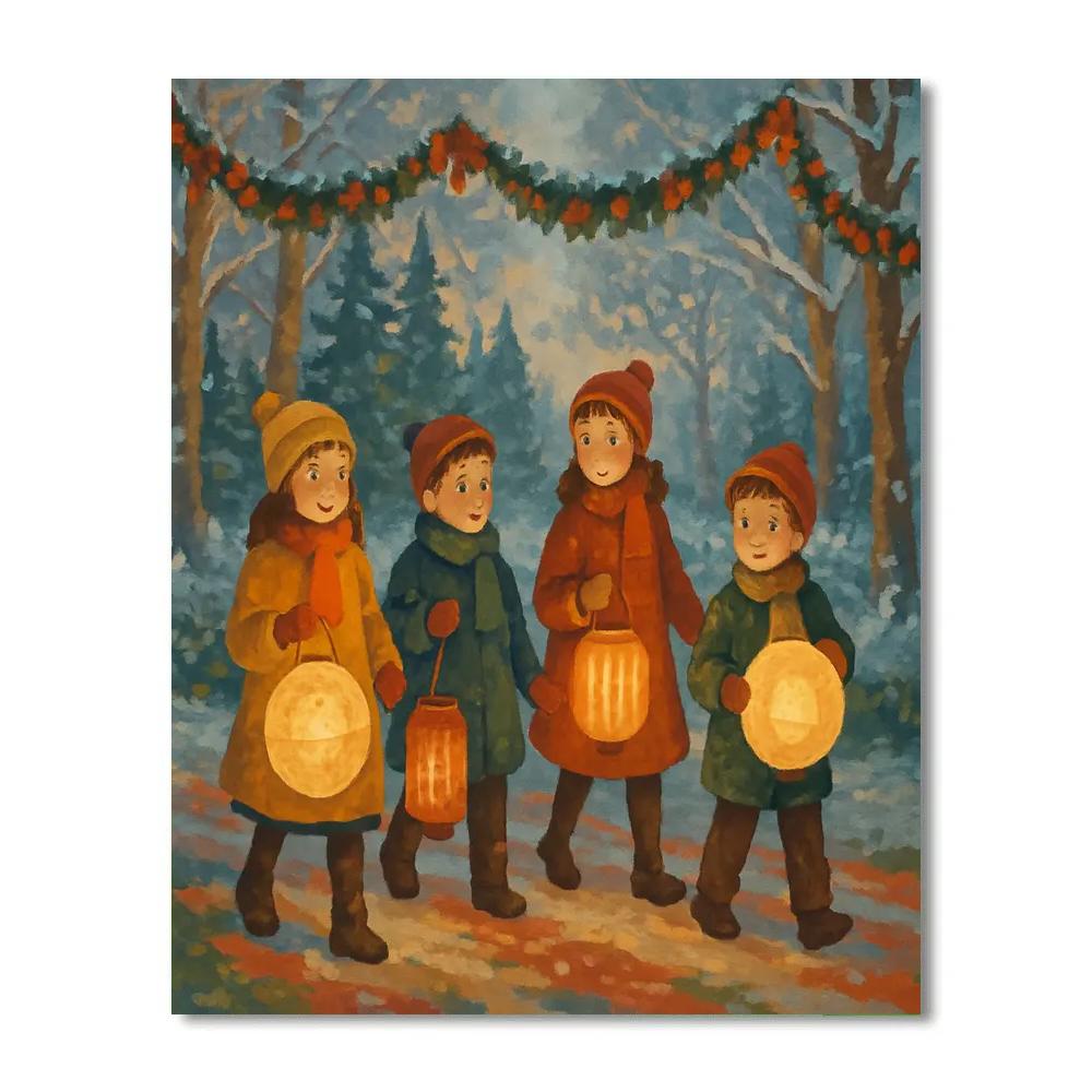 Lantern Parade DIY paint by numbers